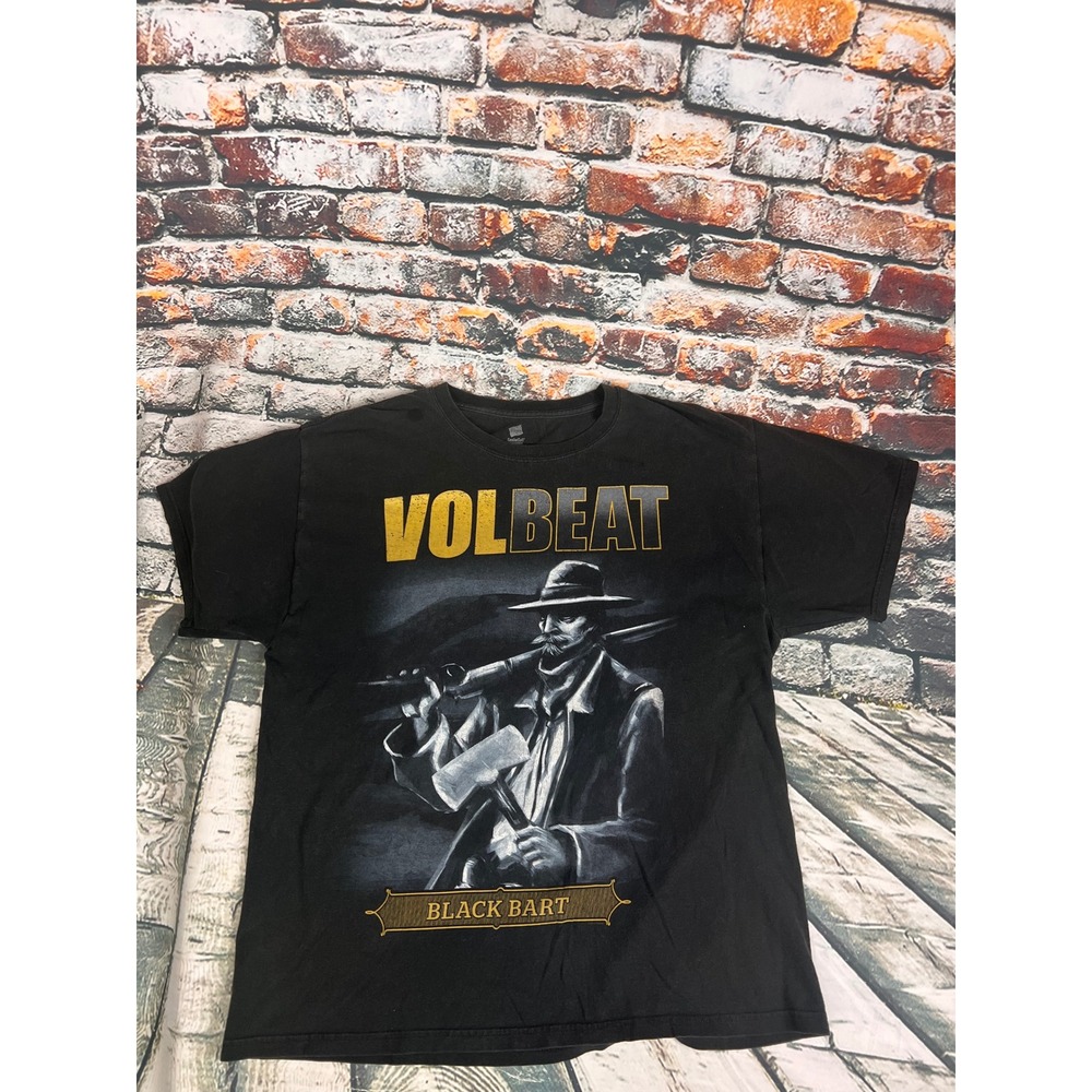 Volbeat Black Bart Outlaw Gentlemen Shady Ladies Band T-Shirt Mens L Black Hanes